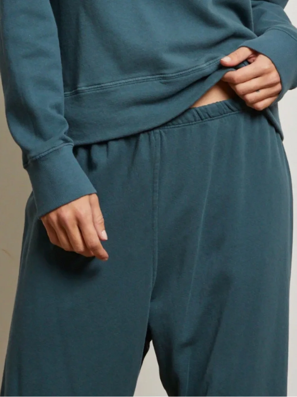 Perfectwhitetee Johnny sweatpant M cotton french terry elevated basic timeless - Picture 9 of 10